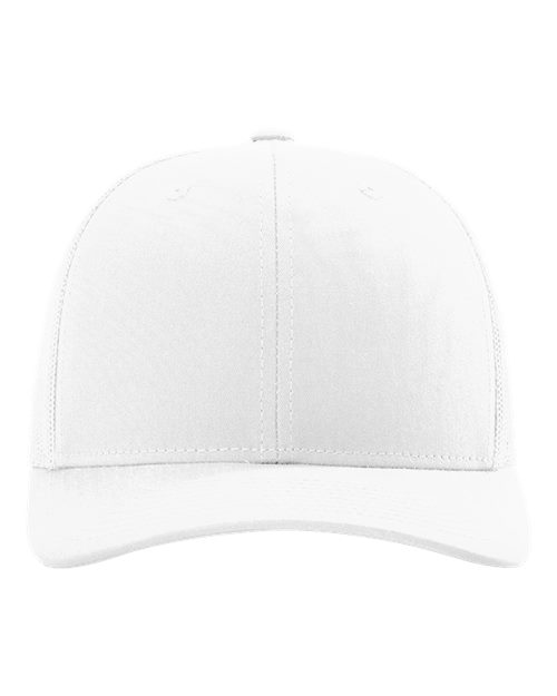 112+ R-Flex Adjustable Trucker Cap - White Richardson 112PL - 112+ R-Flex Adjustable Trucker Cap