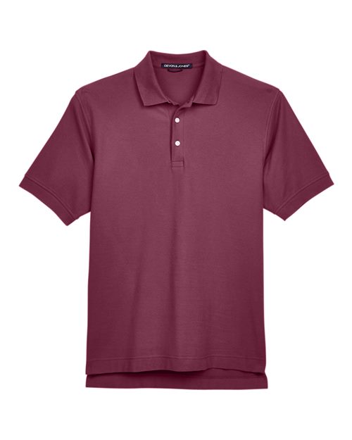 Men's Pima Piqué Polo - Burgundy Devon & Jones D100 - Men's Pima Piqué Polo