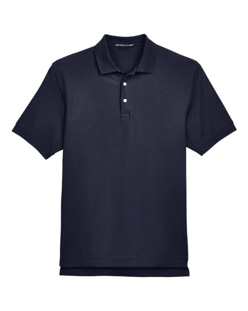 Men's Pima Piqué Polo - Navy Devon & Jones D100 - Men's Pima Piqué Polo