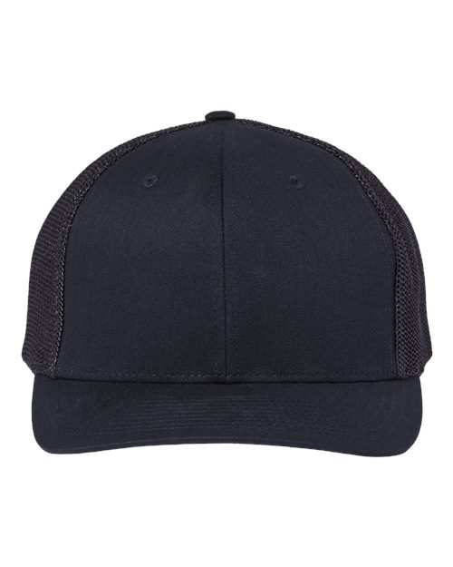 112+ R-Flex Adjustable Trucker Cap - Black Richardson 112PL - 112+ R-Flex Adjustable Trucker Cap