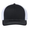 112+ R-Flex Adjustable Trucker Cap - Black/ White Richardson 112PL - 112+ R-Flex Adjustable Trucker Cap