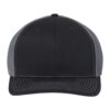 112+ R-Flex Adjustable Trucker Cap - Black/ Graphite Richardson 112PL - 112+ R-Flex Adjustable Trucker Cap